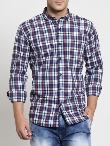 blue cotton casual shirt - 15429327 - Very Small Image - 1