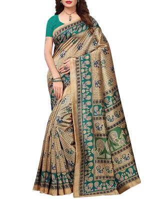 Conversational printed saree with blouse - 15429570 - Standard Image - 1