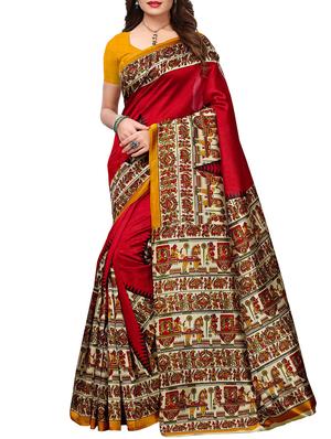 Madhubani Printed Saree with blouse - 15429574 - Standard Image - 1