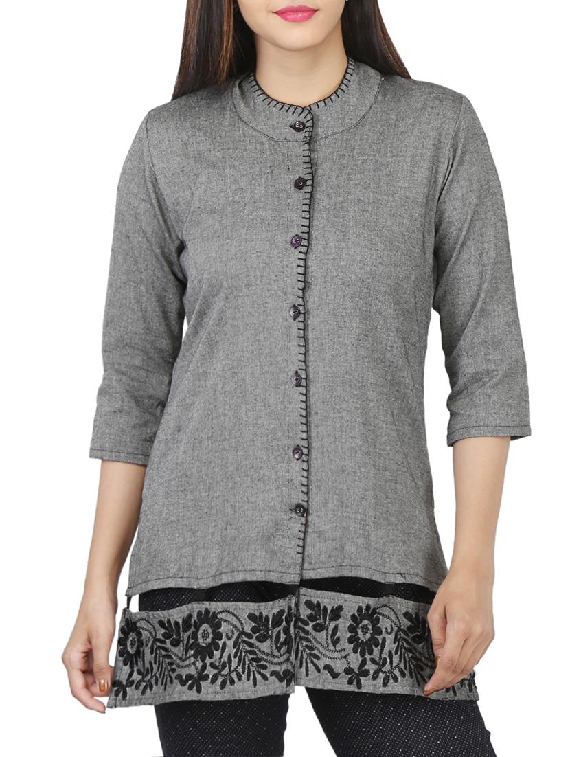 embroidered shirt tunic - 15429671 - Zoom Image - 1