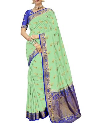 Conversational zari woven saree with blouse - 15429900 - Standard Image - 1
