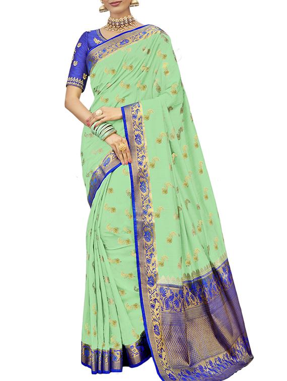 Conversational zari woven saree with blouse - 15429900 - Zoom Image - 1