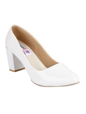 white slip on pumps - 15429981 - Standard Image - 1