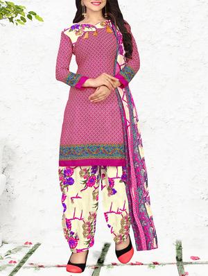 Printed unstitched salwar suit - 15430144 - Standard Image - 1