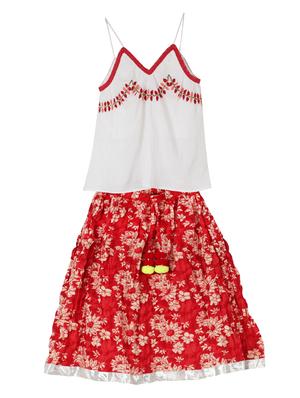 white cotton skirt top - 15430179 - Standard Image - 1
