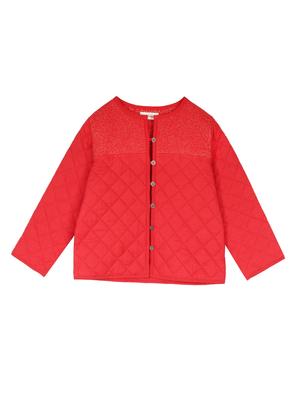 red cotton quilted jacket - 15430203 - Standard Image - 1