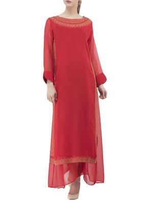 Layered embellished kurta - 15430489 - Standard Image - 1