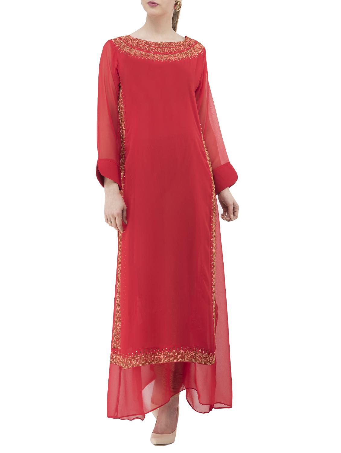 Layered embellished kurta - 15430489 - Zoom Image - 1