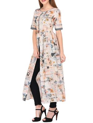 high slit printed kurta - 15430615 - Standard Image - 2