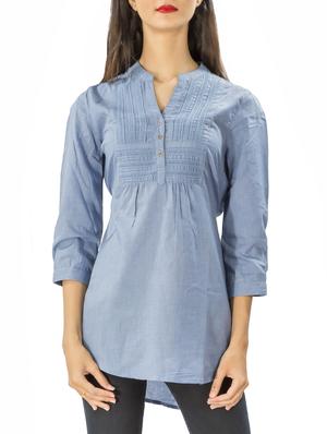 lace detail belted tunic - 15431000 - Standard Image - 1