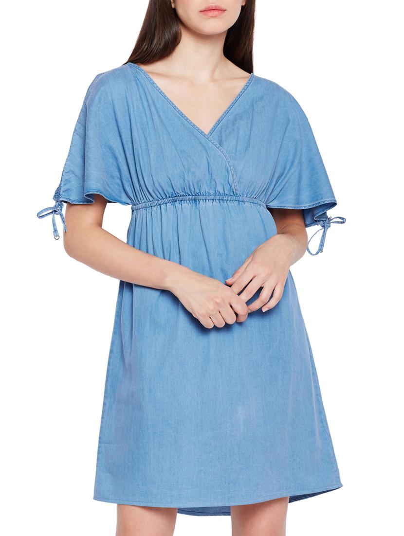 surplice neck empire-line dress - 15431166 - Zoom Image - 1