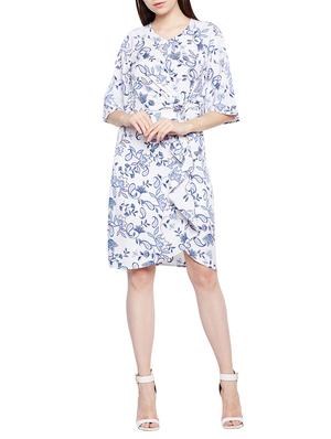 Twisted front detail floral dress - 15431183 - Standard Image - 1