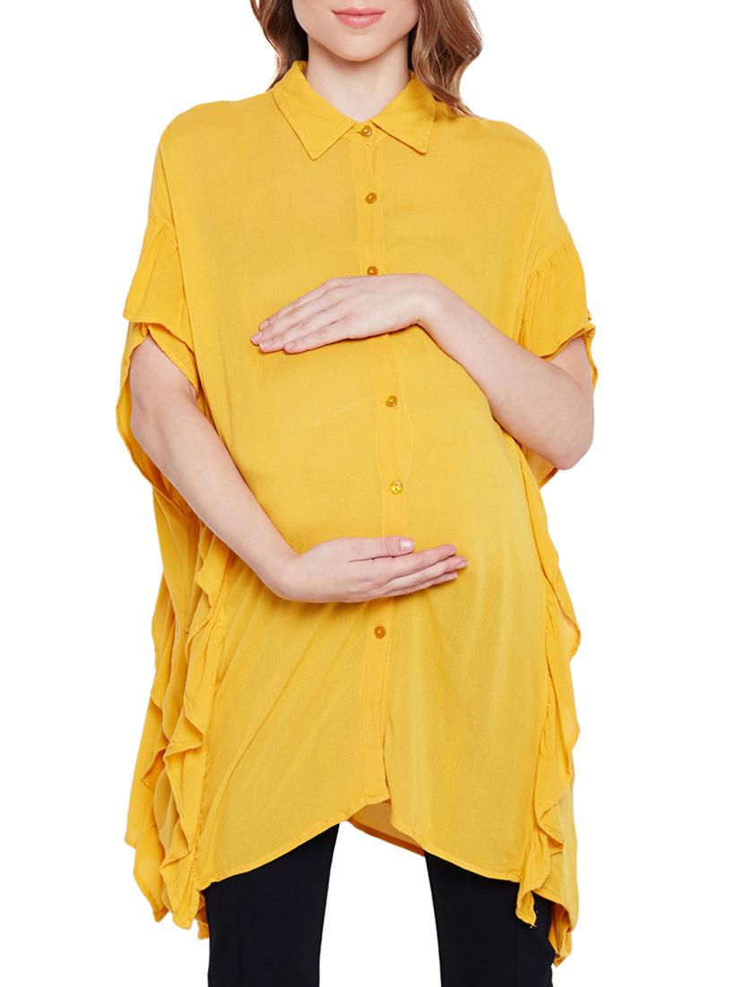 asymmetric ruffled maternity tunic - 15431228 - Zoom Image - 1