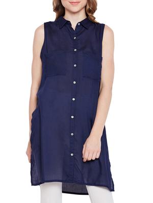 Embroidered back shirt tunic - 15431241 - Standard Image - 1
