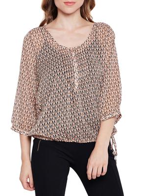 Printed sheer top - 15431345 - Standard Image - 1