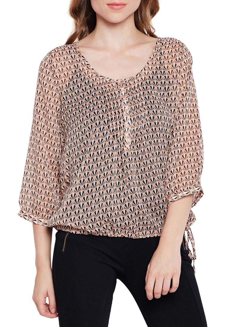 Printed sheer top - 15431345 - Zoom Image - 1
