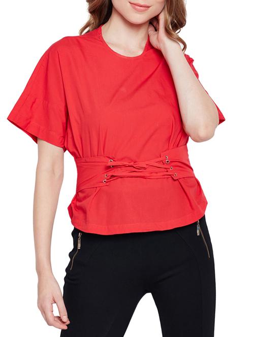 keyhole back corset top - 15431348 - Standard Image - 1