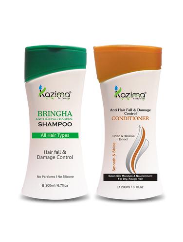 KAZIMA Bringha Anti Hair Fall Control Shampoo (200ml) + Conditioner (200ml) - 15431387 - Very Small Image - 1