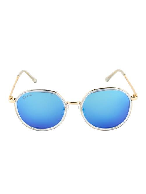 ted smith unisex round sunglasses (ts-p0935_blu) - 15431507 - Standard Image - 1