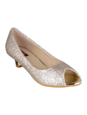 gold slip on sandals - 15431613 - Standard Image - 1