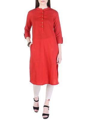 straight pockets kurta - 15431641 - Standard Image - 1