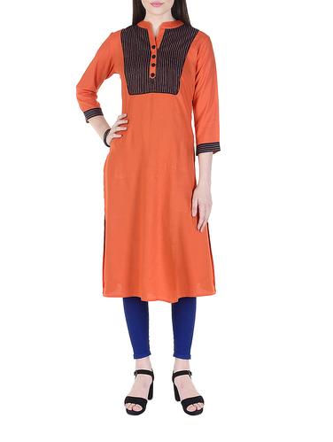 straight embroidered kurta - 15431652 - Very Small Image - 1