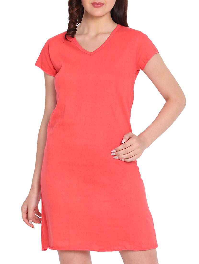 pink cotton sleepshirts & nighty - 15431674 - Zoom Image - 1
