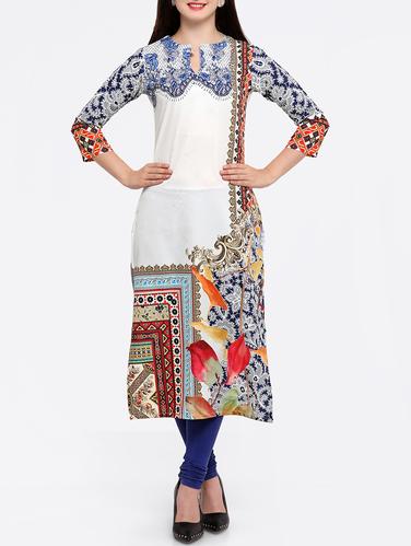straight digital print kurta - 15432268 - Very Small Image - 1