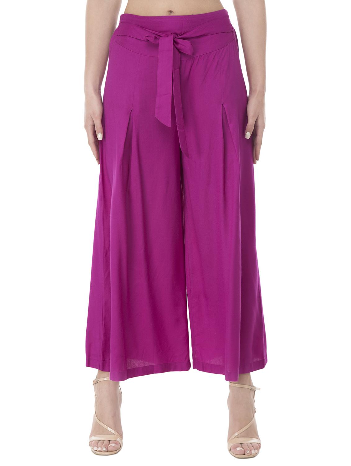 tie-knot belt pleated palazzo - 15432392 - Zoom Image - 1