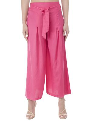 tie-knot belt pleated palazzo - 15432395 - Standard Image - 1