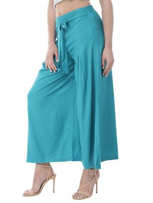 tie-knot belt pleated palazzo - 15432399 - Standard Image - 2