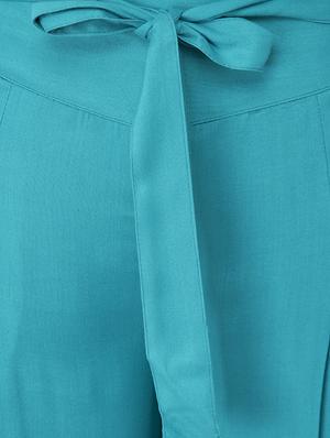 tie-knot belt pleated palazzo - 15432399 - Standard Image - 4