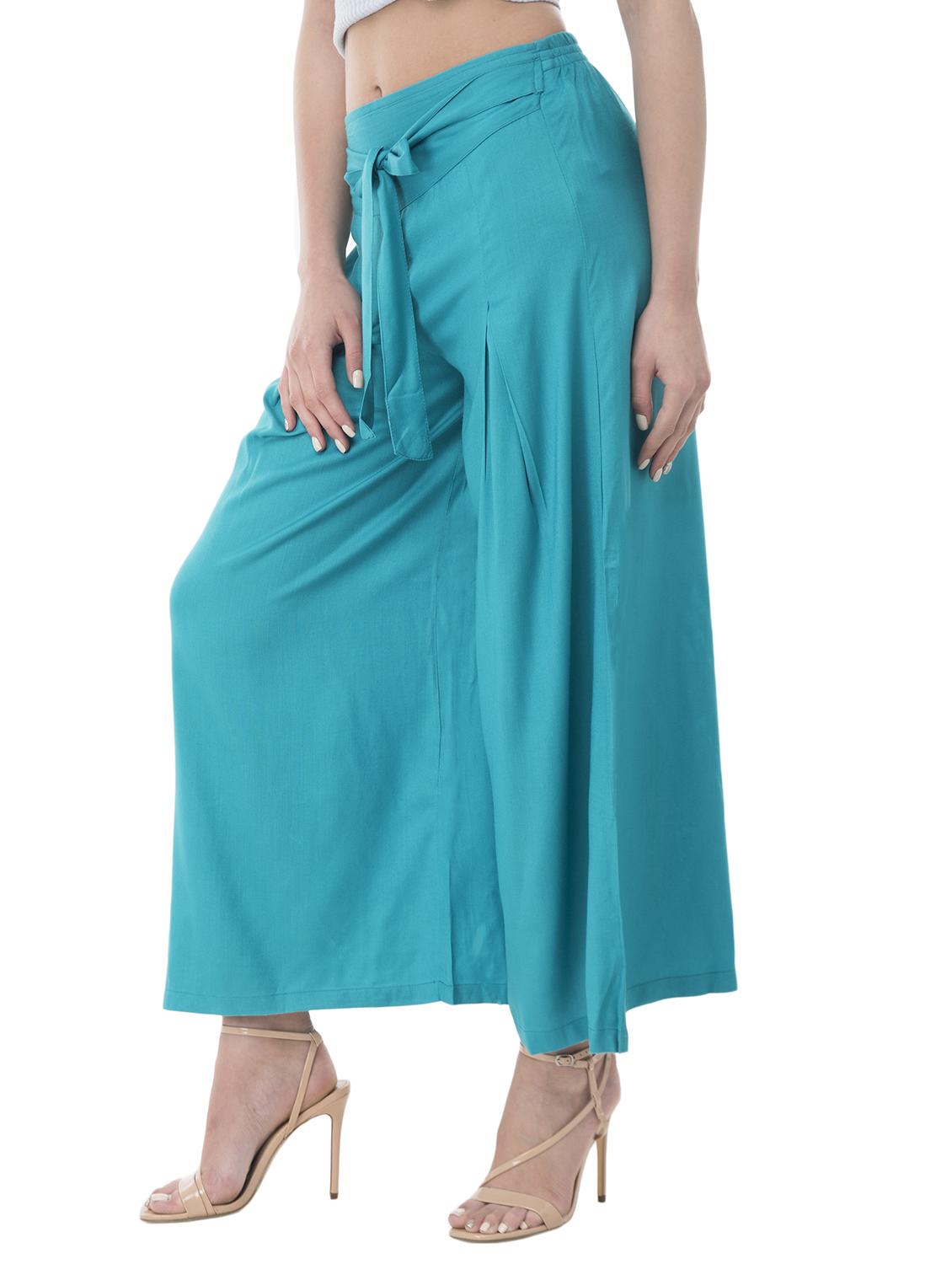 tie-knot belt pleated palazzo - 15432399 - Zoom Image - 2