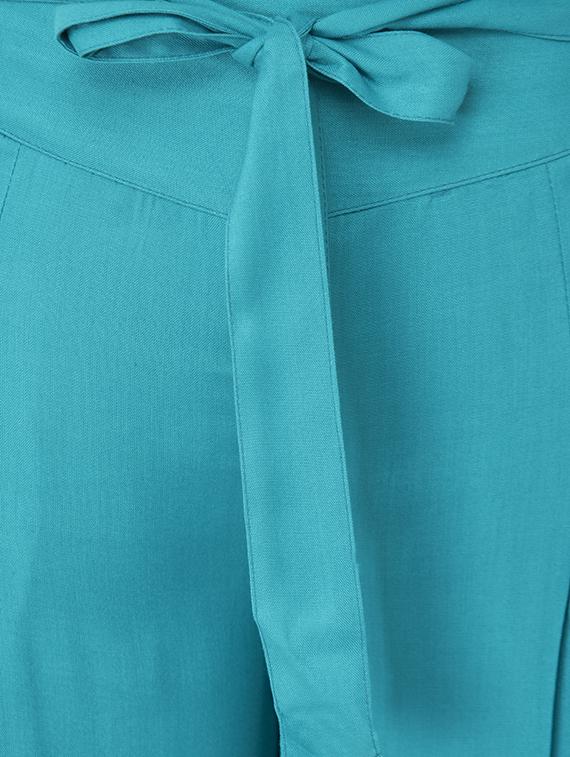 tie-knot belt pleated palazzo - 15432399 - Zoom Image - 4