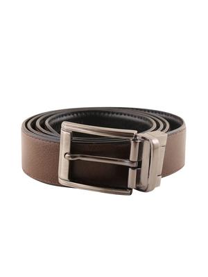 black & brown leatherette reversible belt - 15432421 - Standard Image - 1