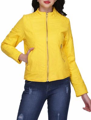 turtle neck bomber/biker jacket - 15432488 - Standard Image - 1