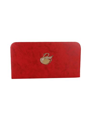 red leatherette (pu) regular clutch - 15432515 - Very Small Image - 1