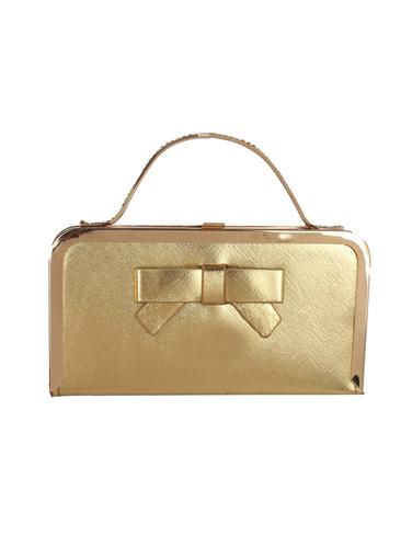 gold leatherette (pu) regular clutch - 15432525 - Very Small Image - 1