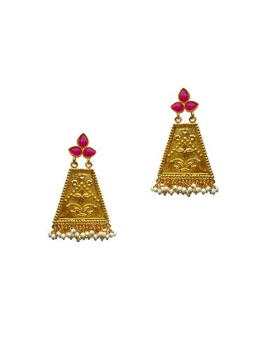 Pink Drop Earrings - 15432577 - Very Small Image - 1