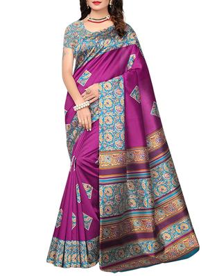 kalamkari printed bhagalpuri saree with blouse - 15432830 - Standard Image - 1