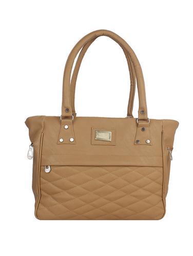 beige leatherette (pu) regular handbag - 15432993 - Very Small Image - 1