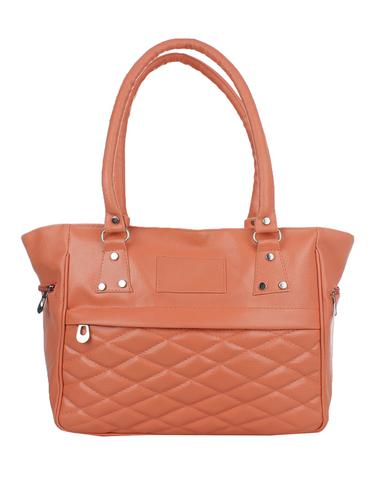 orange leatherette (pu) regular handbag - 15432999 - Very Small Image - 1