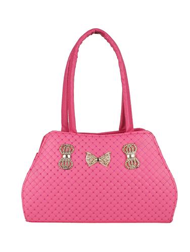 pink leatherette (pu) regular handbag - 15433020 - Very Small Image - 1