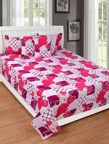 3D Printed Double Bedsheet With 2 Pillow Covers + 3 Cushion Covers(16x16) - 15433181 - Very Small Image - 1