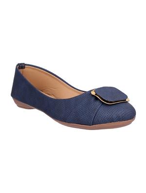 blue slip on ballerinas - 15433340 - Standard Image - 1
