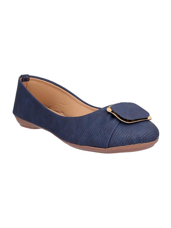 blue slip on ballerinas - 15433340 - Zoom Image - 1