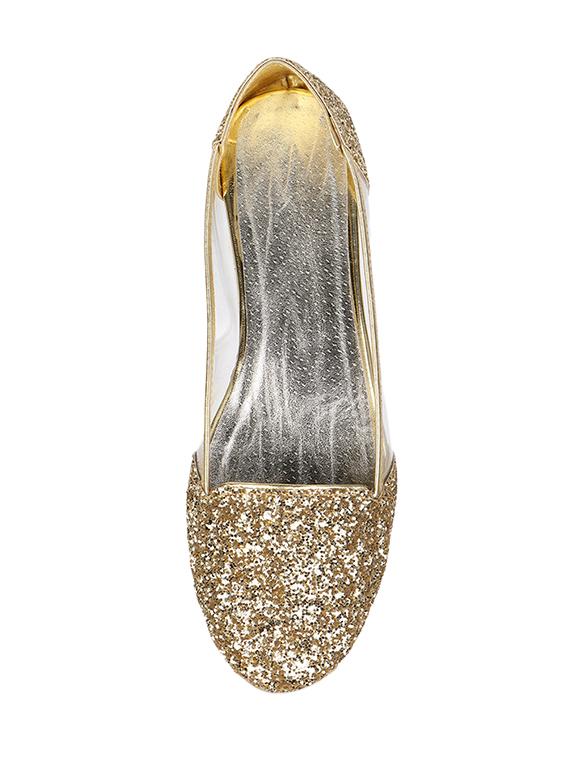 gold slip on ballerinas - 15433344 - Zoom Image - 4