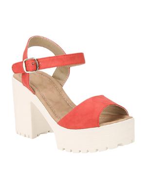 red ankle strap sandals - 15433366 - Standard Image - 1
