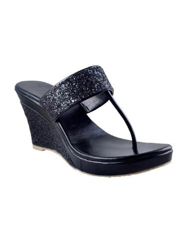 black t-strap wedges - 15433377 - Very Small Image - 1
