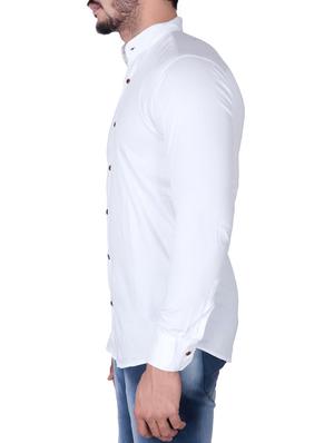 white cotton casual shirt - 15433733 - Standard Image - 2